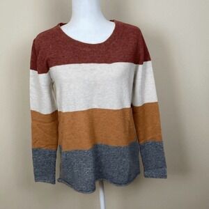 Pinque Gina Rust Stone Combo Crew neck Sweater Size XL (Q4) NWT